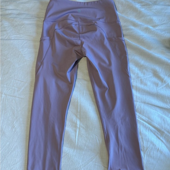 90 Degree By Reflex Capri Lilac Leggings - Picture 2 of 3